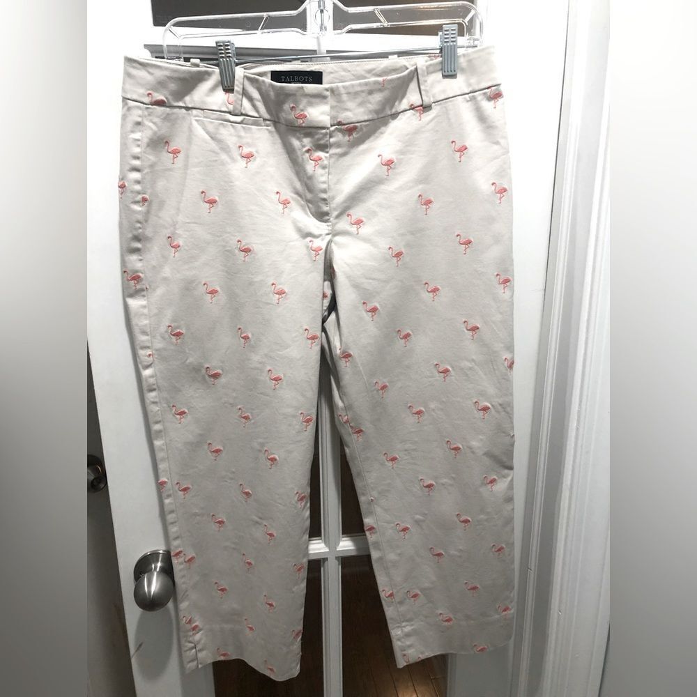 Talbots Signature Khaki Flamingo Capris. Size 10P